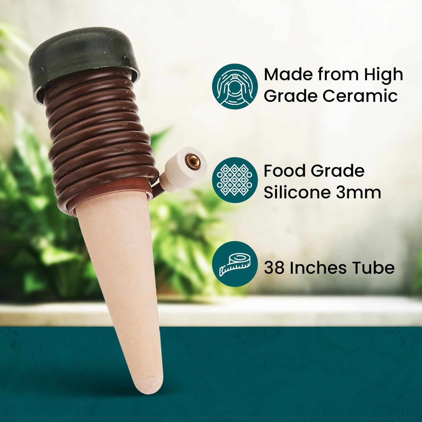 Blumat Classic Plant Watering Stakes - Self-Watering Insert for Indoor and Outdoor Plants - Automatic Slow Release Irrigation System for Potted Plants - Houseplant Care Device (50 Pack)