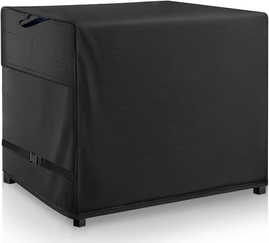 Outdoor Prep Table Cover- Heavy Duty Waterproof Cover for Outdoor Stainless Steel Table,Compatible with 54 inch Outdoor Utility Cart and Storage Cabinet Black