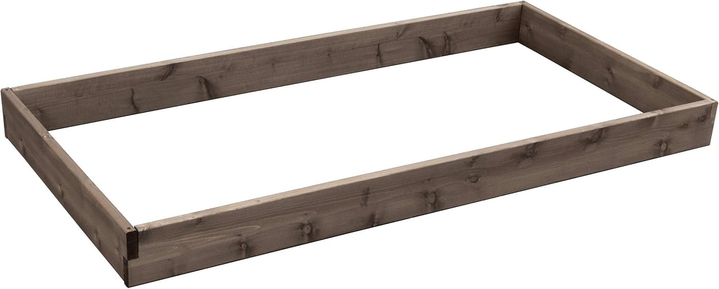 Red Cedar Wood Raised Vegetable Garden Bed - Amish Made in USA (5.5" Raised Bed, Gray Stain)