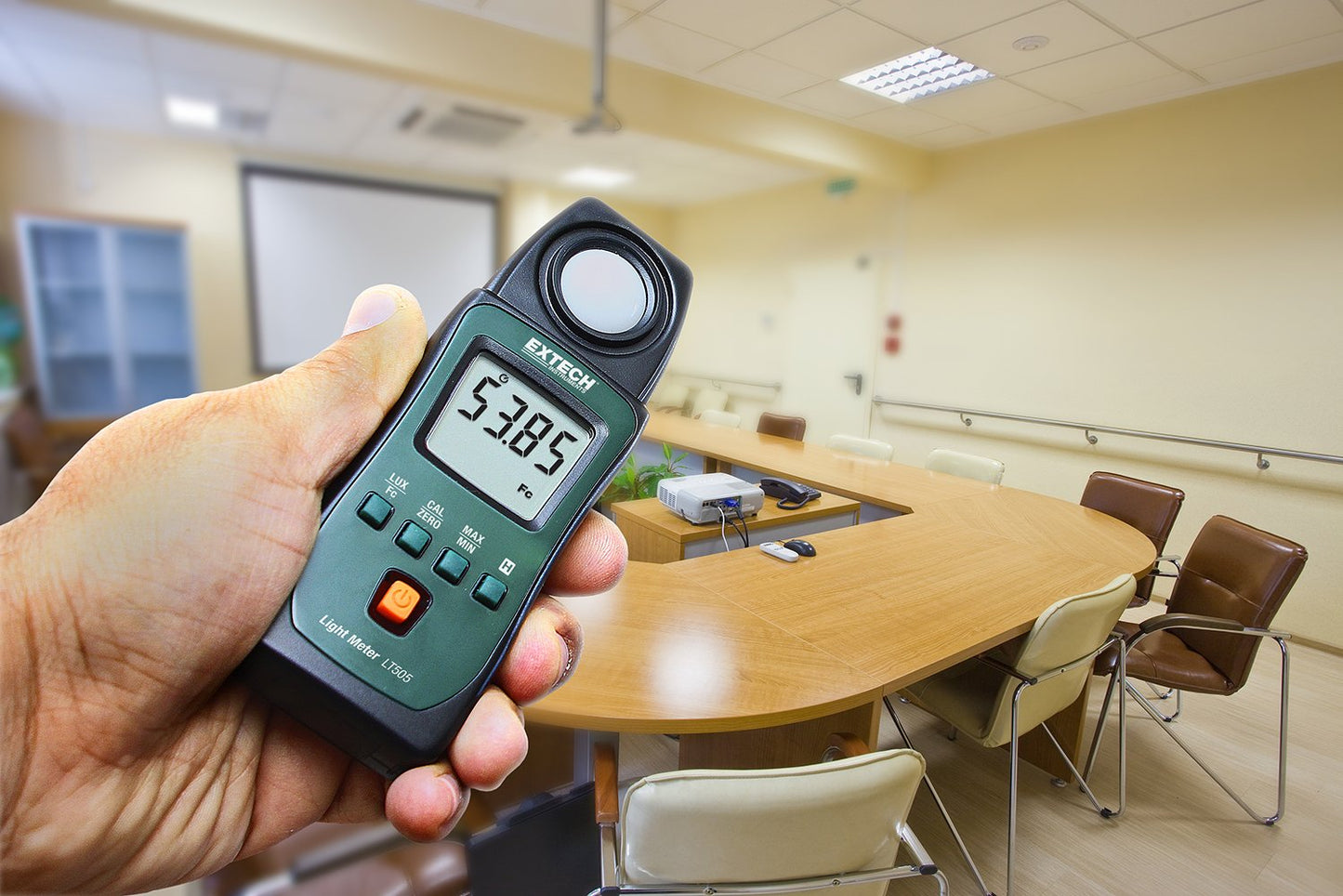 Extech LT505 Pocket Light Meter – Compact Lux & Foot-Candle Meter, Measures Ambient Light for Photography, HVAC, Workplace, and Industrial Applications, Backlit LCD Display