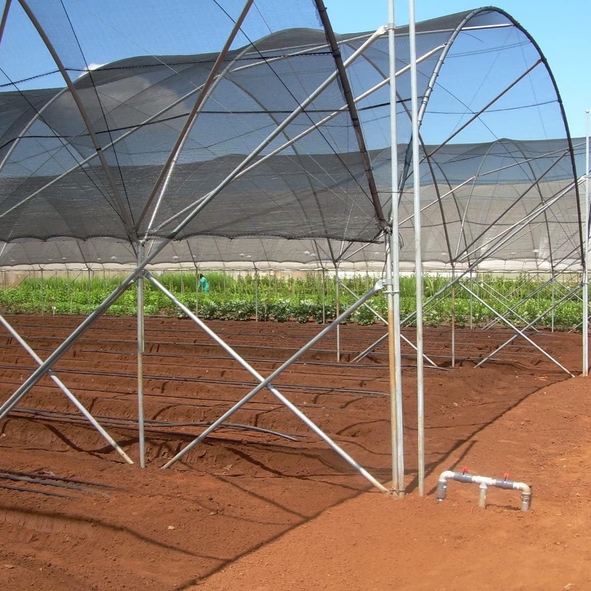 Agfabric 30% Shade Cloth Sunblock Shade Cloth Cover with Clips for Plants, 10’ X 30’, Black