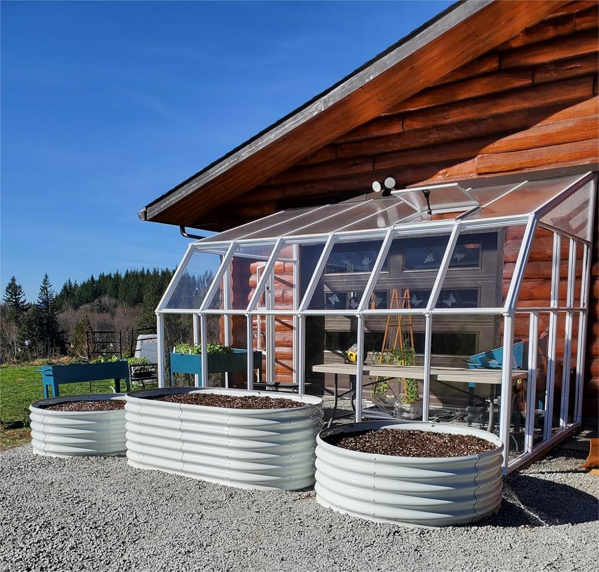 A ANLEOLIFE 6-Pack 4X4X1.5ft & 8X4X1.5ft Deep Root Galvanized Raised Garden Beds Outdoor for Planting Vegetables Flowers Herb