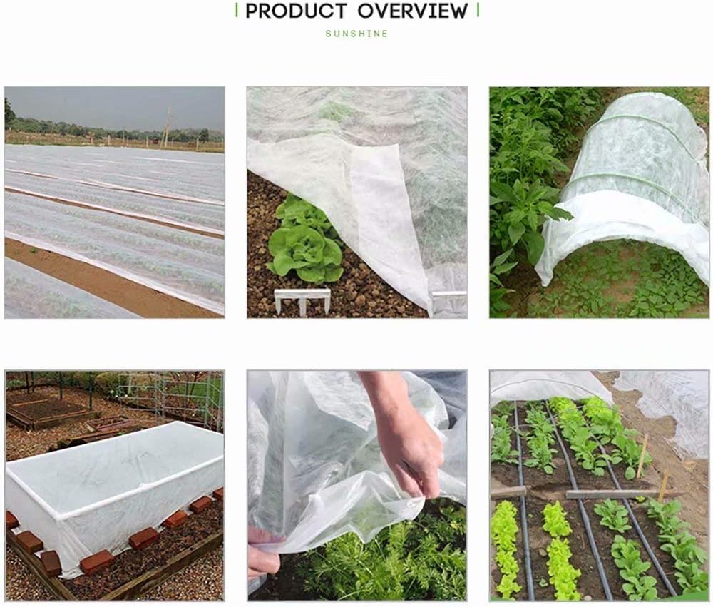 Agfabric Plant Covers Freeze Protection 6'x25' 0.55oz Frost Blankets for Plants Garden Plant Cover Freeze Cloths,Plants Winter Frost Freeze Protection,White