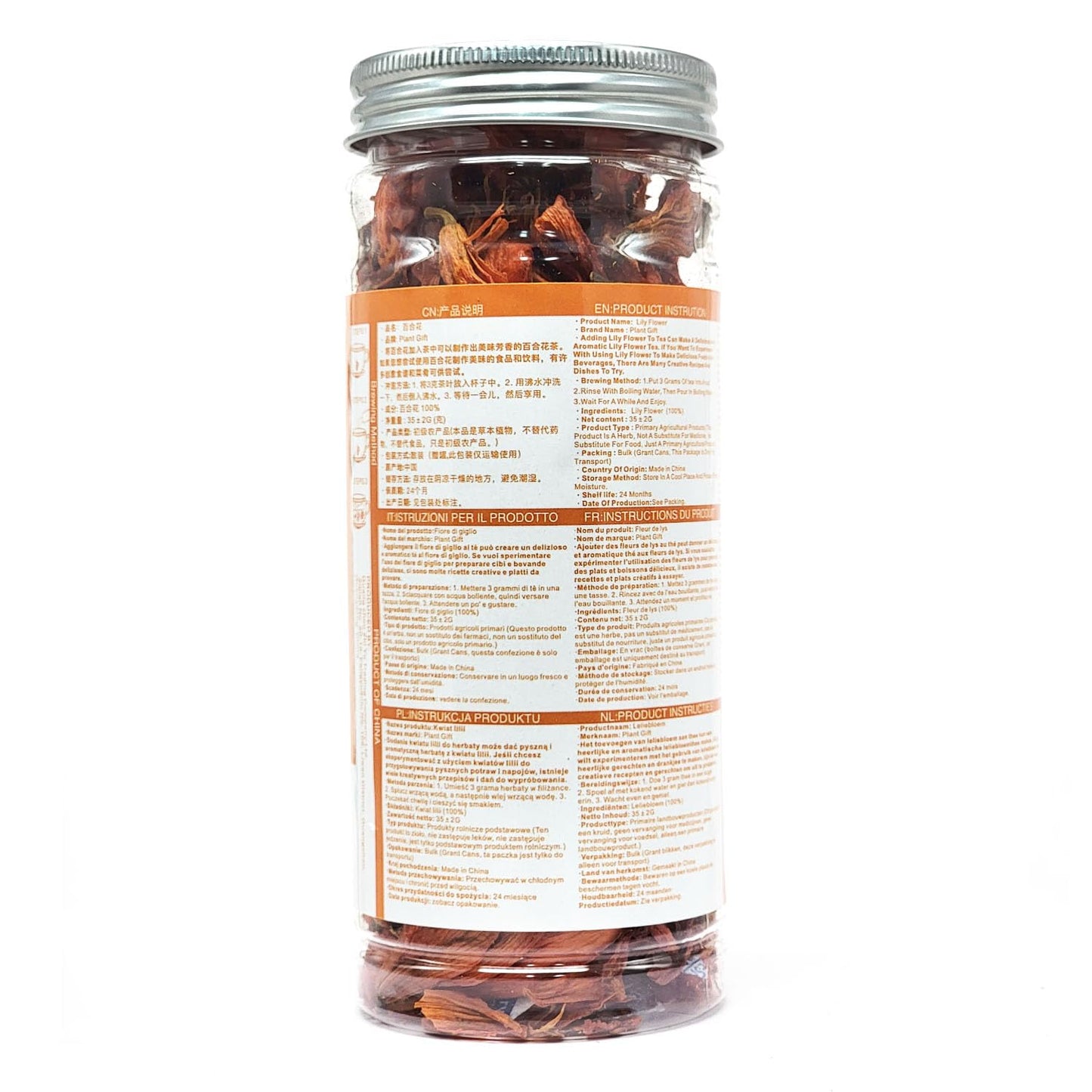 Plant Gift 100% Pure Natural Lily Tea, Premium Lilies, Dried Health Lily Flower Tea 35g