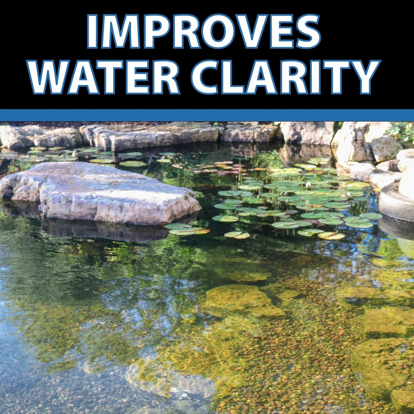 CrystalClear Barley Extract Water Garden & Fountain Clarifier, Natural Liquid Concentrate to Treat Cloudy Ponds, Koi Fish, Plant & Pet Safe, 32 Ounce
