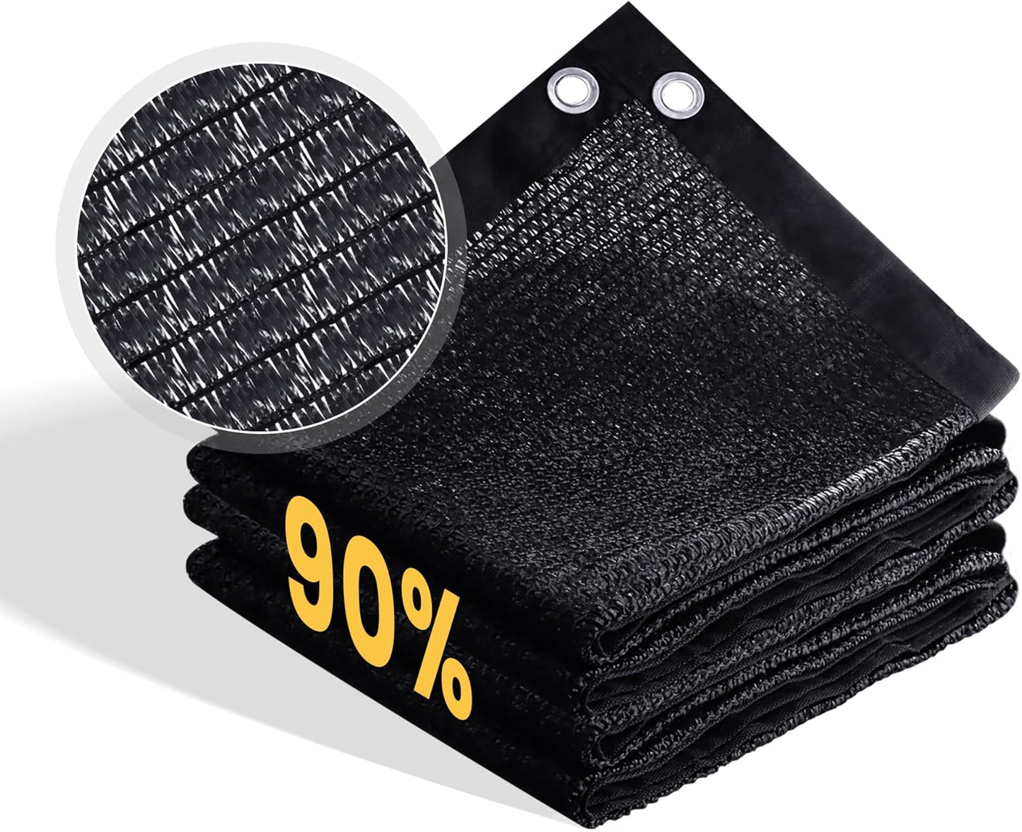 VICLLAX 90% Shade Cloth, 14x22FT Durable Black Mesh Trap with Every 3 FT Grommet, Sun Shade Fabric Netting for for Plants Cover, Greenhouse, Chicken Coop, Barn Kennel, Garden Patio