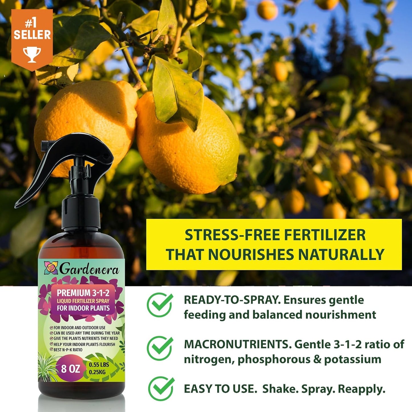 Proffesional Desert Rose Spray Fertilizer Mist for Home Gardening | 3-1-2 Gentle Blend Mist for Healthy Leaves & Growth | Essential Nutrients for Desert Rose - 8oz