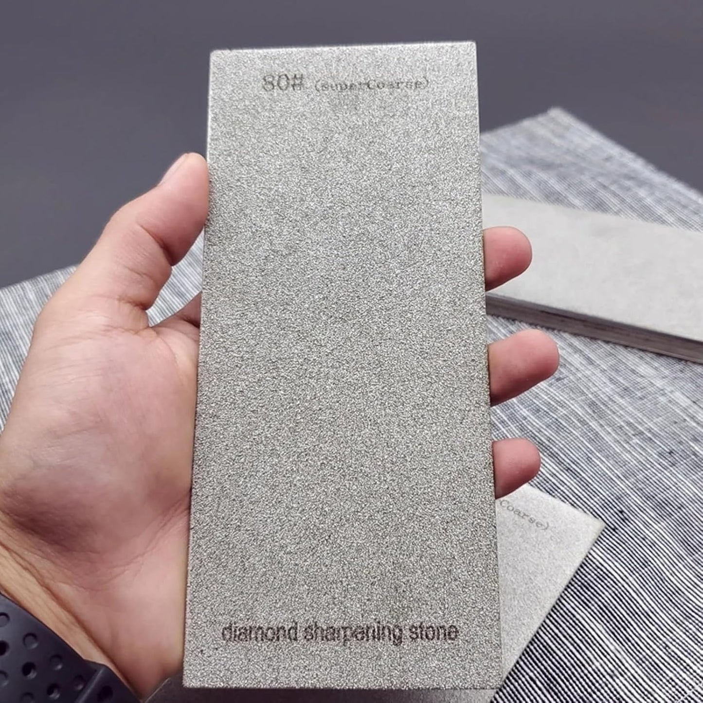 3 PCS Diamond Sharpening Stone Diamond Knife Sharpener Plate Honing Whetstone for Knives Chisel (240#+600#+1200#)