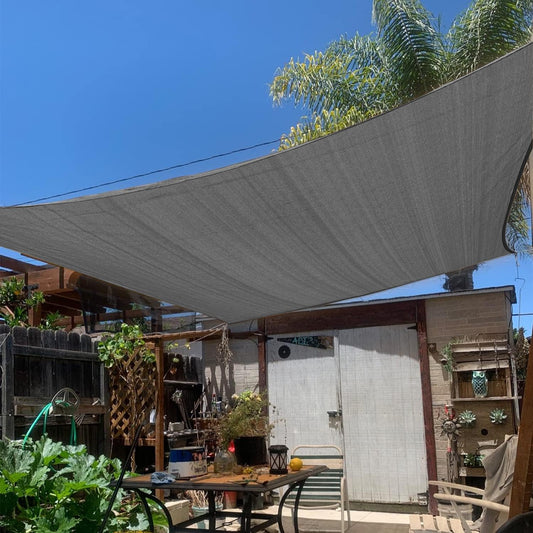KANAGAWA 7'X8' Dark Gray Custom Size Sun Shade Sail Rectangle UV Block Canopy Cover for Patio Backyard Lawn Garden Outdoor (Customized Available)