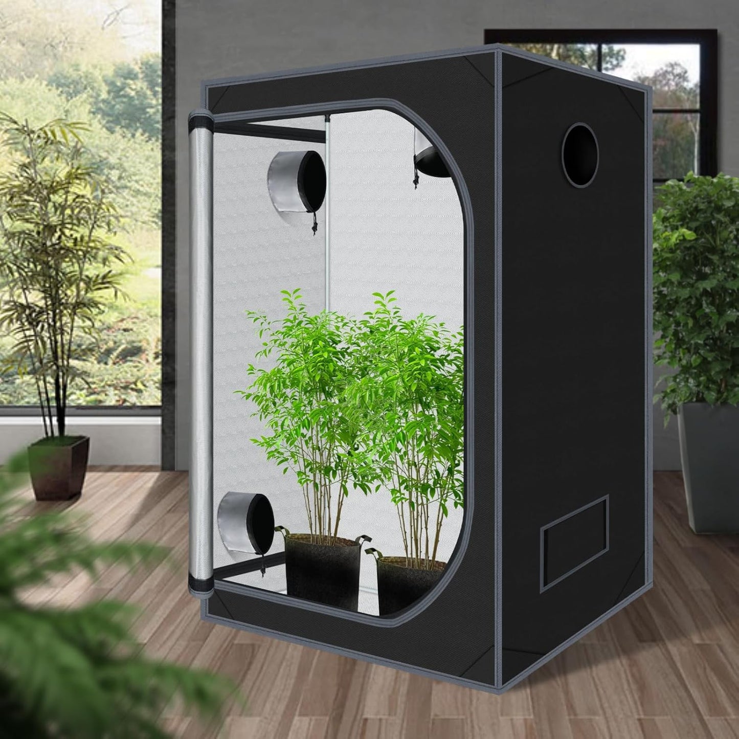 Grow Tent 60"x60"x78" Growing Tents for Indoor Plant 600D Mylar Hydroponic High Reflective Grow Tent for Plant Fruit Flower Veg Growing 5x5