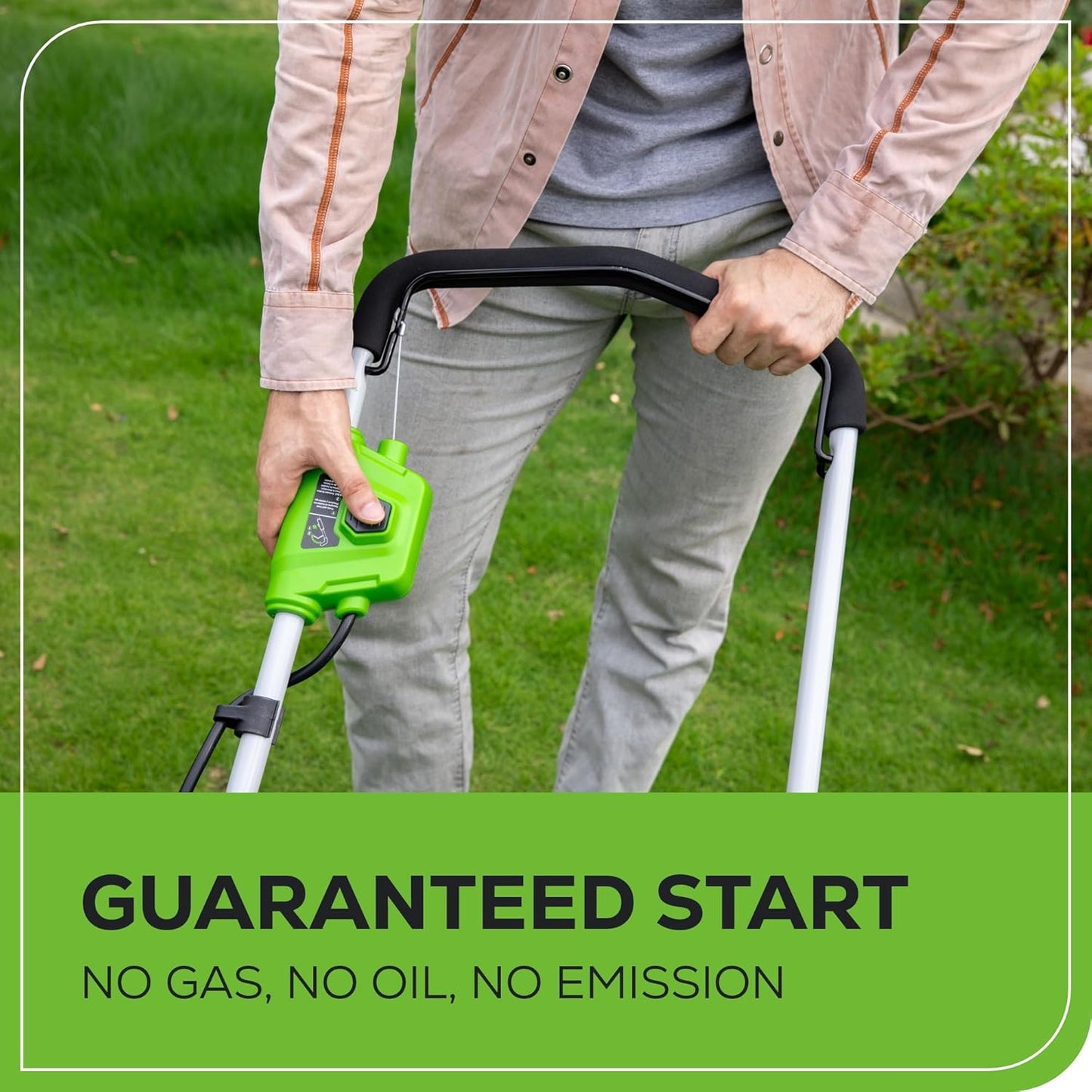 Greenworks 40V 16" Cordless Lawn Mower, Ultra-Light Push Mower with 4.0Ah Battery & Charger(75+ Tool Compatibility, 45Min Runtime)