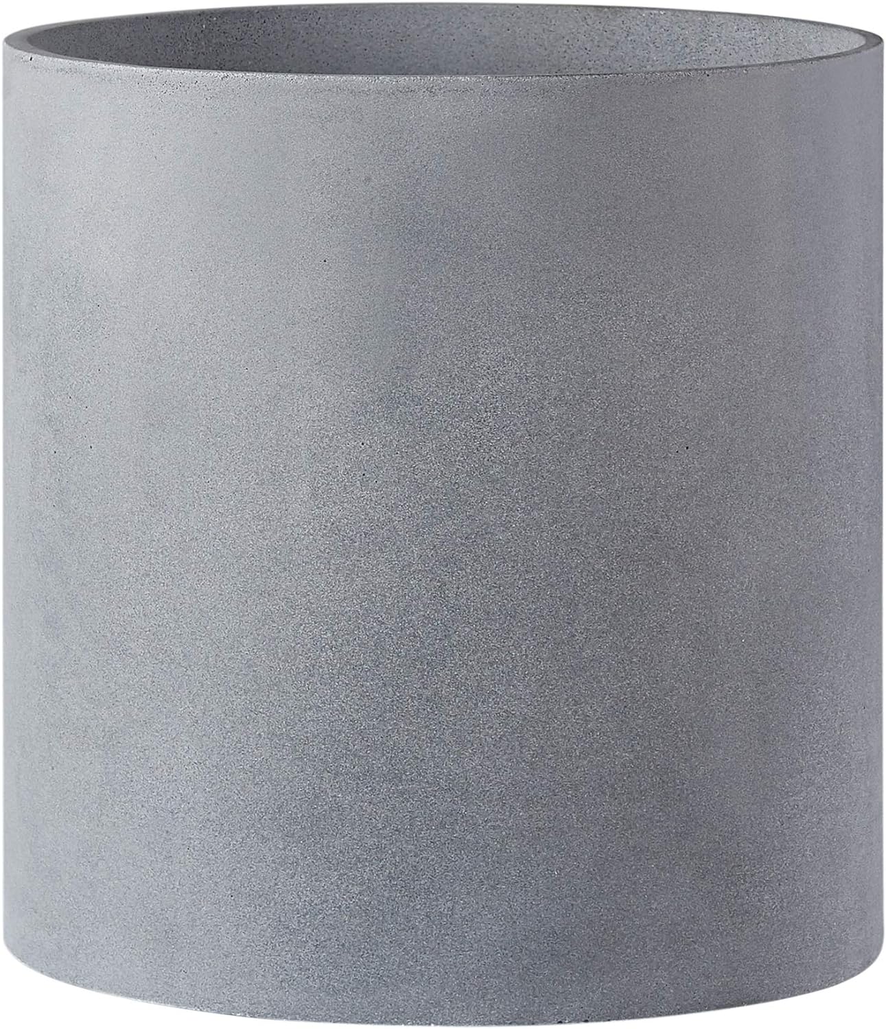 FaithLand Plant Pot 14 inch - Perfectly Fits Mid-Century Modern Plant Stand - Drainage Plug and Drainage Mesh Screen - Gray Planter Pot.
