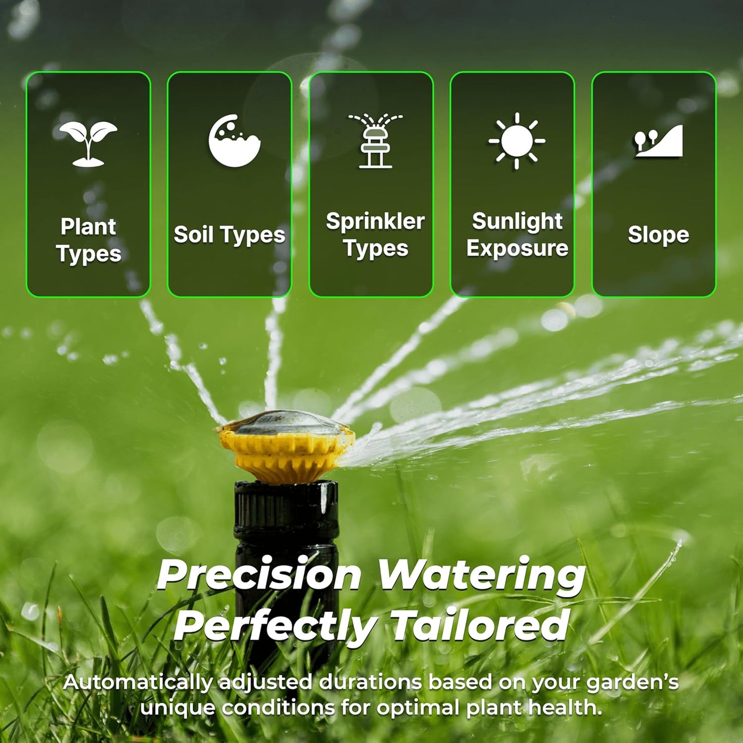 ImoLaza Outdoor Smart Sprinkler Controller, 4-Zone WiFi Irrigation Controller with Hyper-Local Weather, App Remote Control, Works w/ Alexa, Auto Watering, Rain/Freeze/Wind Skip, Smart Fault Detection