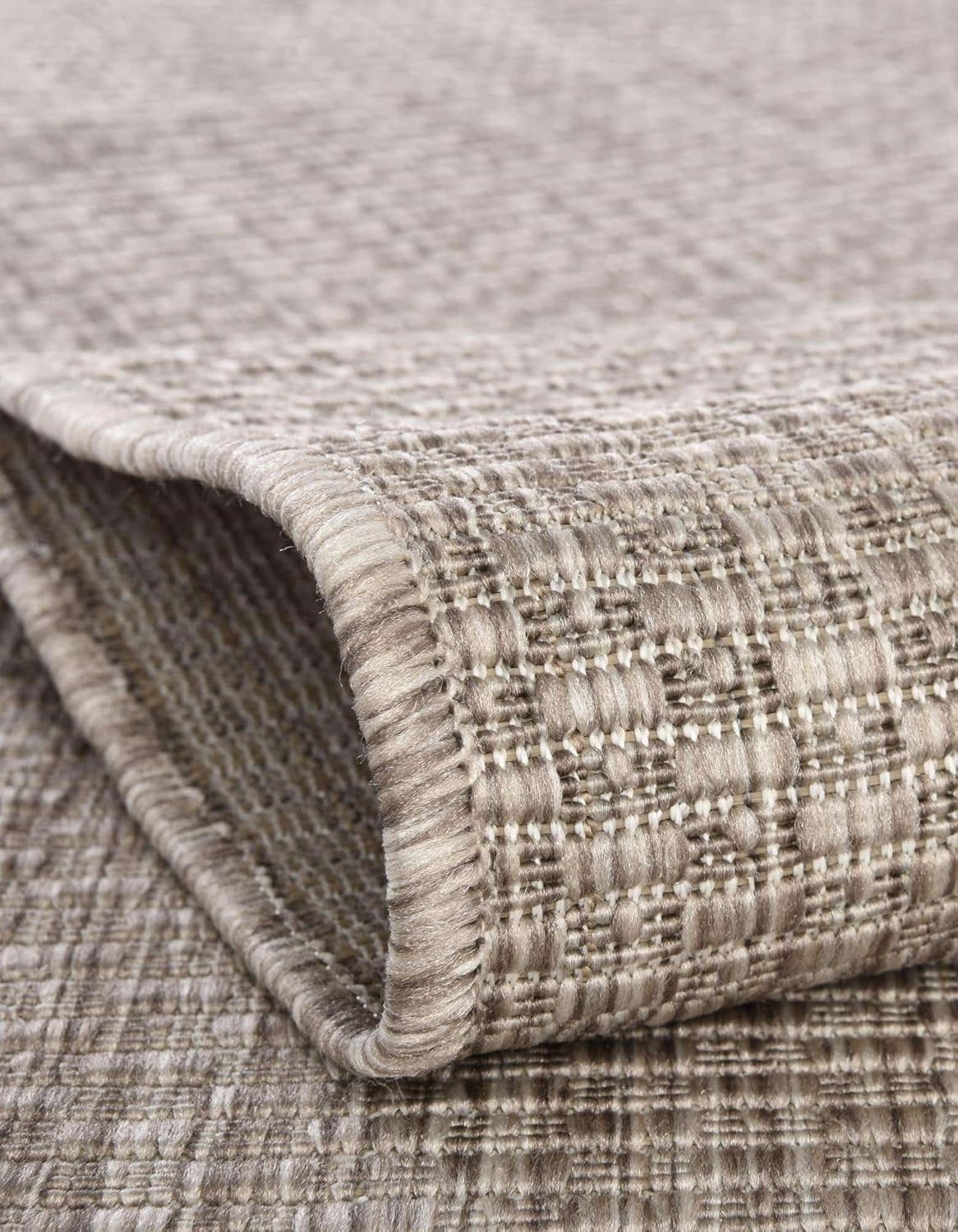 Unique Loom Outdoor Solid Collection Area Rug (10' Round Beige/Ivory)