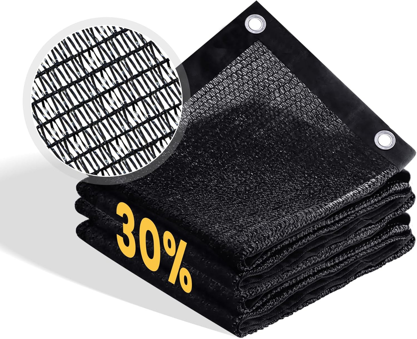 VICLLAX 30% Shade Cloth, 10x13FT Durable Black Mesh Trap with Every 3 FT Grommet, Sun Shade Fabric Netting for for Plants Cover, Greenhouse, Chicken Coop, Barn Kennel, Garden Patio