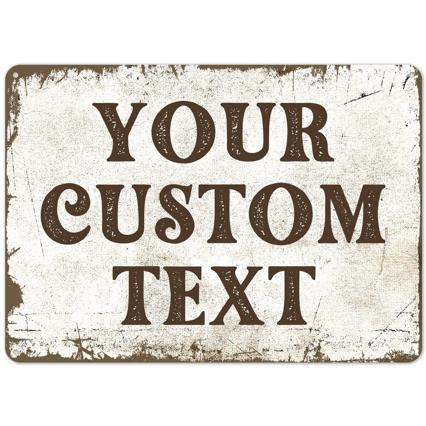 Rustic Custom Sign, Personalized Metal Signs, Gift for Him Men Dad, Man Cave, Indoor and Outdoor Use 12x18 Inches, ACM, Fade Resistant, Made in USA