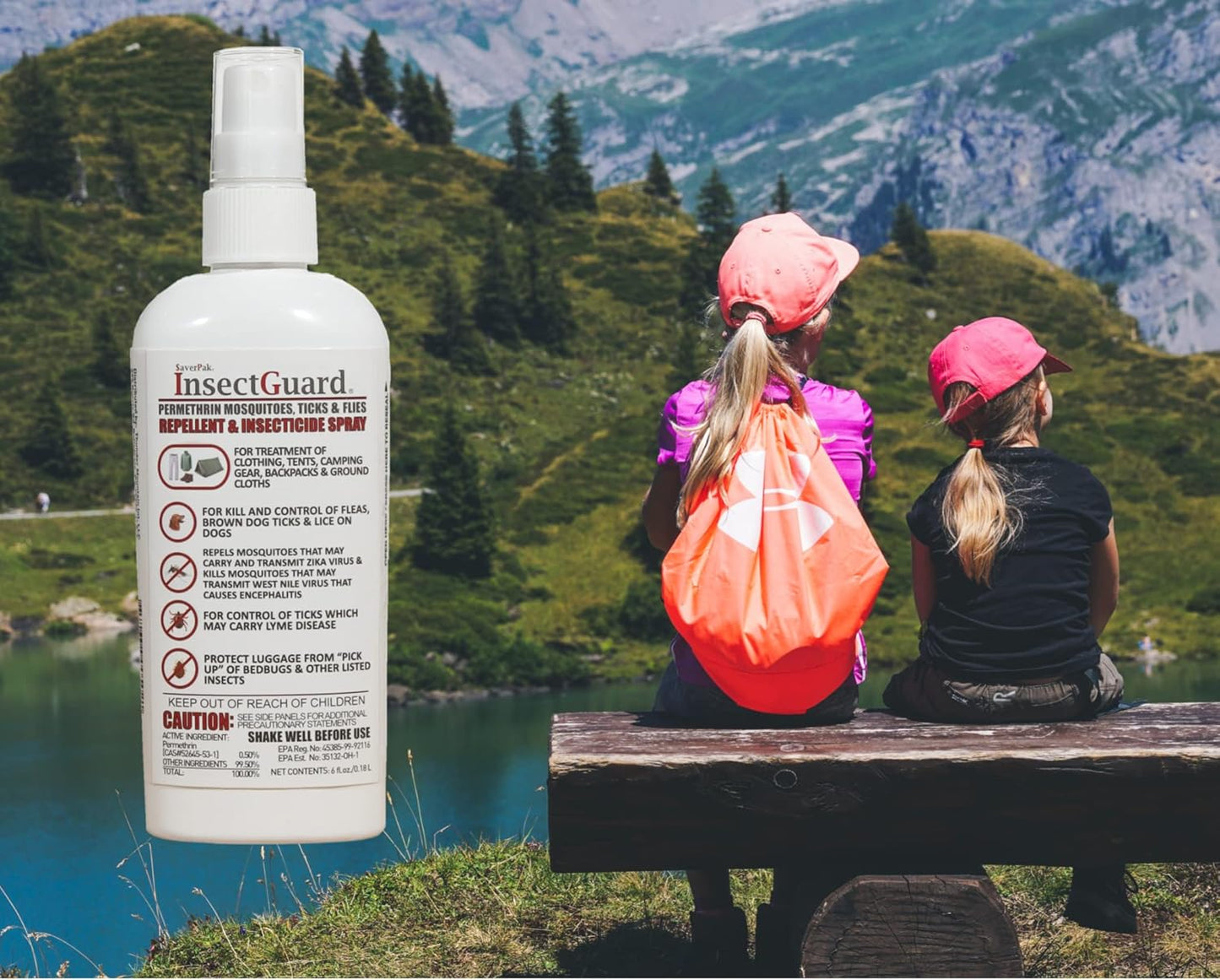 InsectGuard Permethrin Mosquitoes, Ticks and Flies Repellent & Insecticide Spray Quart (32oz) 2 Pack