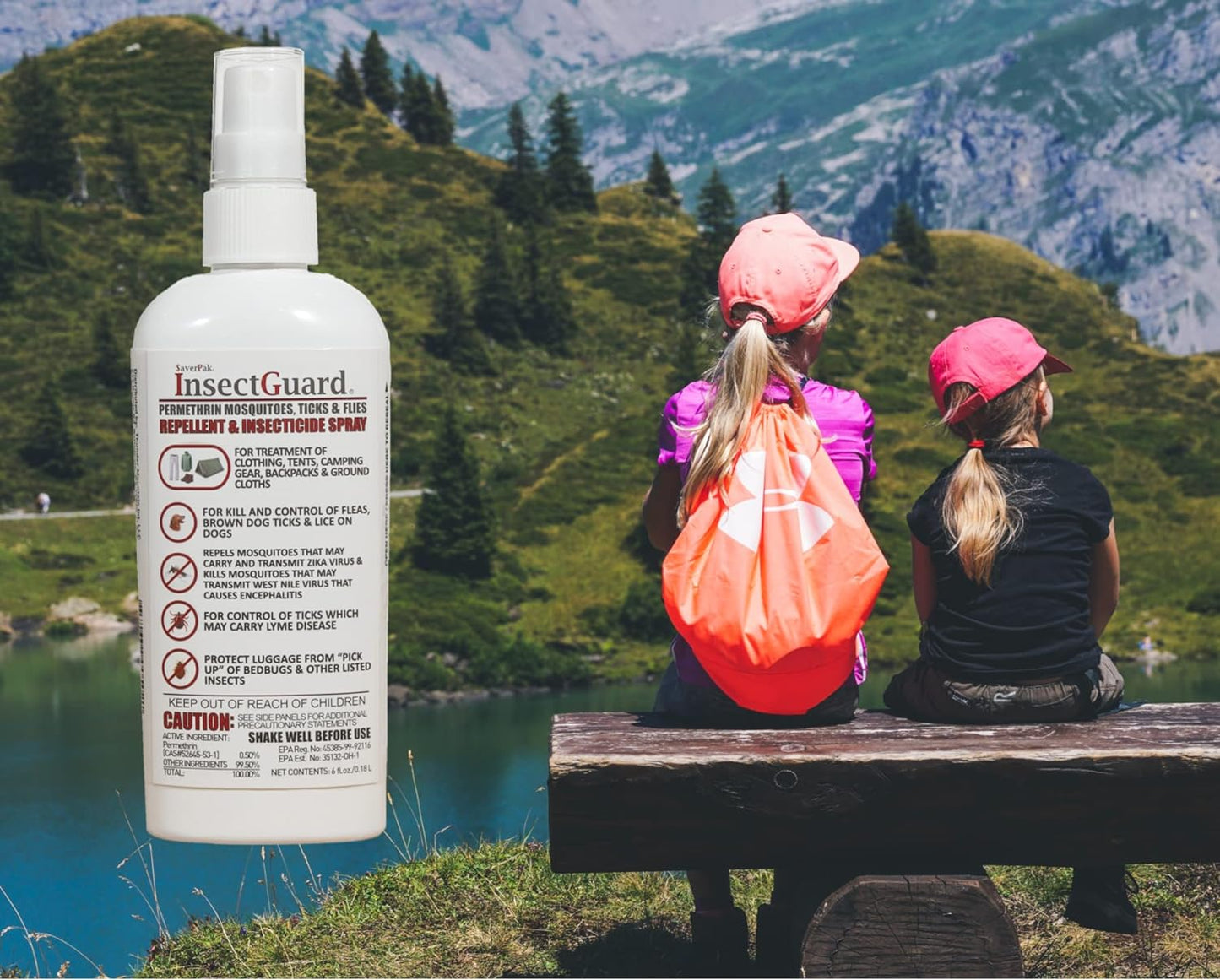 InsectGuard Permethrin Mosquitoes, Ticks and Flies Repellent & Insecticide Pump Spray (6oz)