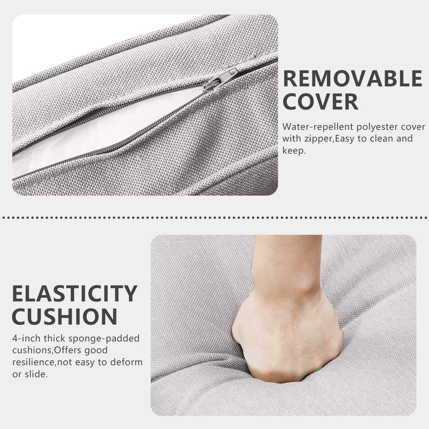 HUMMUH 9 Piece Patio Furniture PE Wicker 6-Seater Outdoor Sectional Sofa with Dinning Table Patio Swivel Chairs and Outdoor Chairs for Porch,Garden,Backyard,Deck