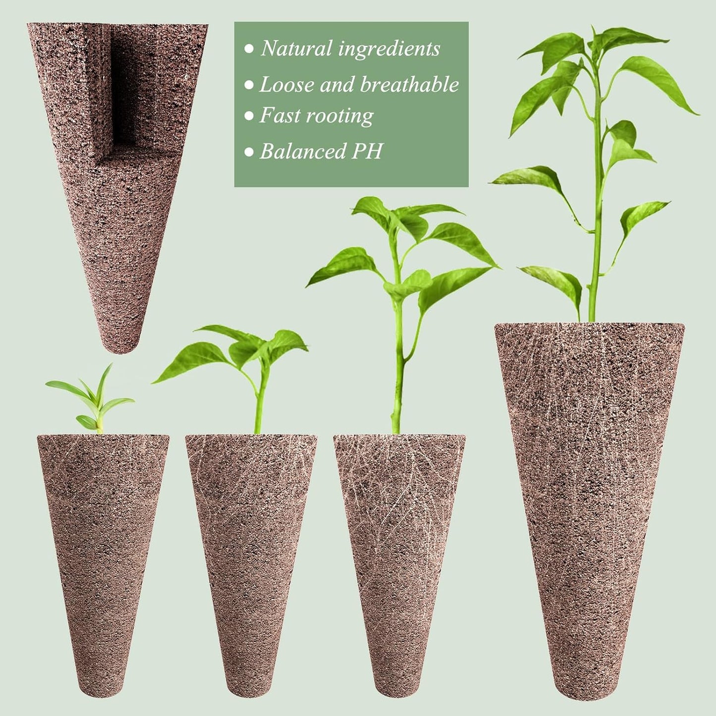 125 Piece Hydroponic Pods Kit: Grow Anything with 50 Grow Sponges, 12 Baskets, 12 Domes, 50 Labels, 1 Tweezer - Compatible with All Hydroponics Brands