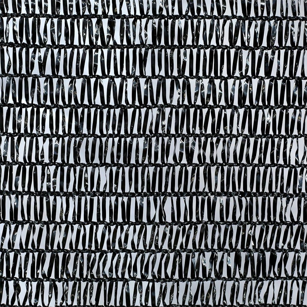 Agfabric 50% Shade Cloth Sunblock Shade Cloth Cover with Clips for Plants 6.5’ X 20’, Black