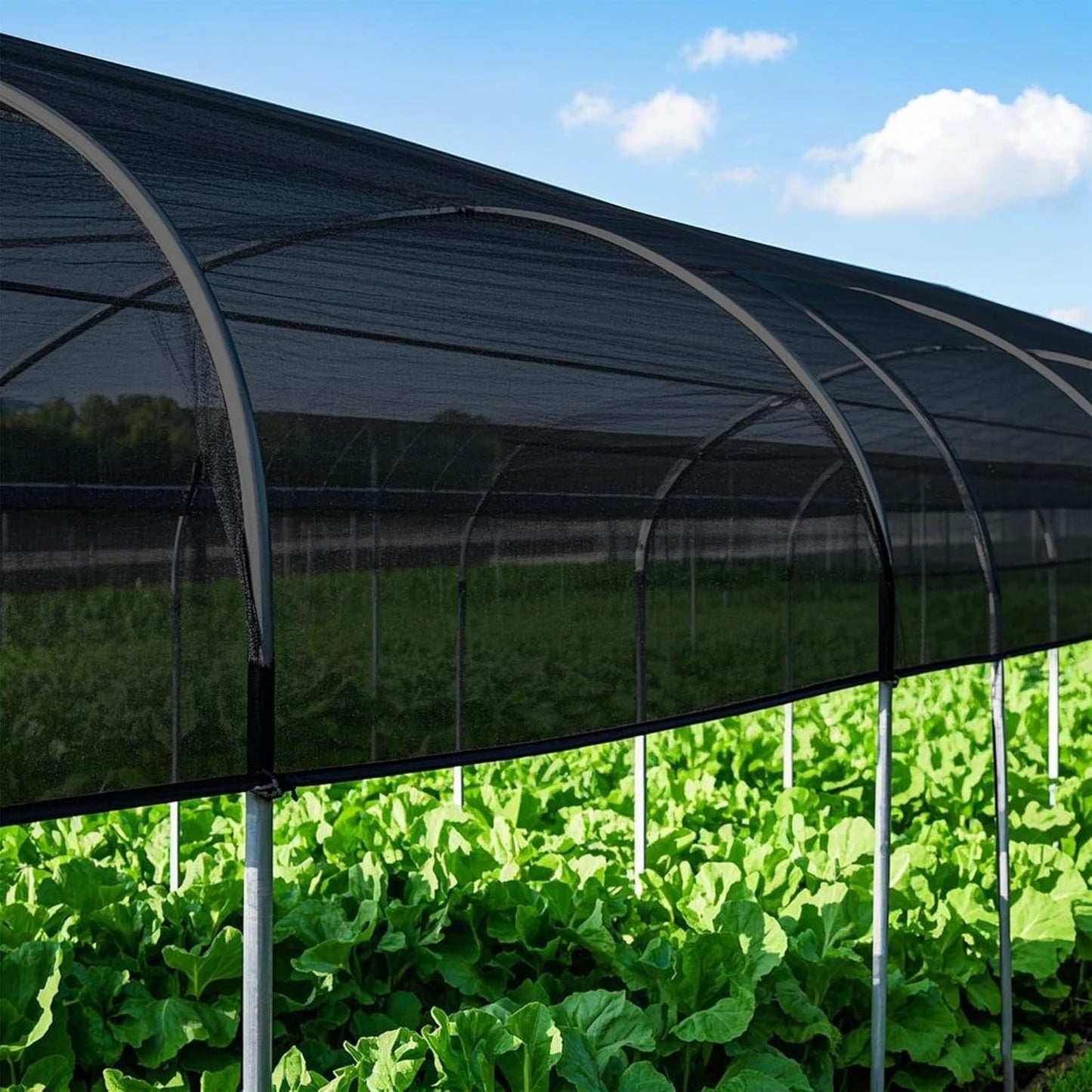 winemana Black Shade Cloth 90%, 5x20 FT Mesh Tarp - Garden Shade for Greenhouse, Patio, Vegetables, Plants Cover and Chicken Coops, Sun Shade Net for Outdoor Protection with Reinforced Grommets
