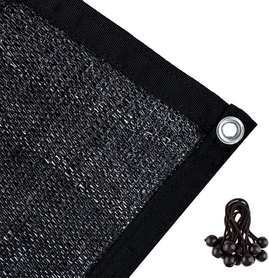 Agfabric 70% Shade Cloth 10X 10ft Sun Shade Fabric Sunblock Shade Cloth with Grommets for Garden Patio, Black