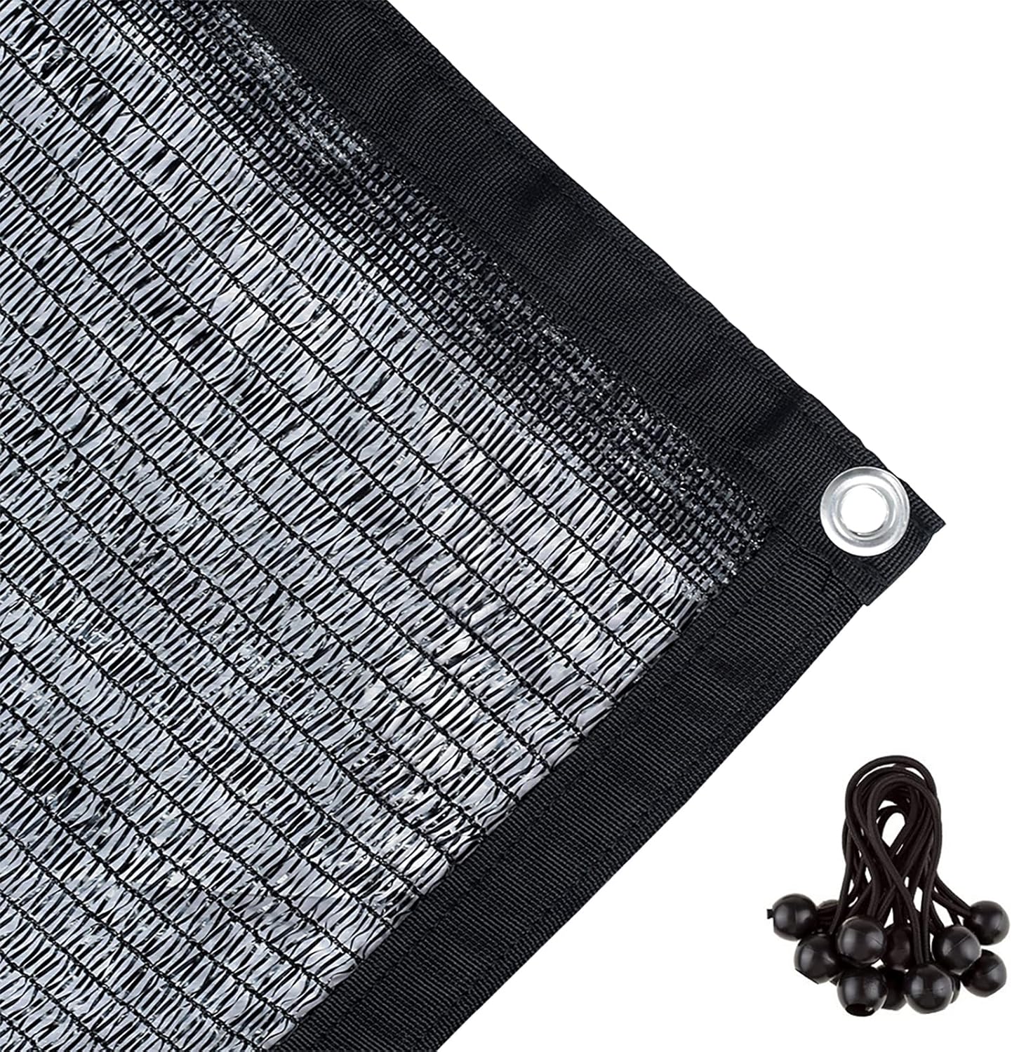 Agfabric 40% Shade Cloth 10x20ft Sunblock Shade Cloth with Grommets for Garden Patio, Black