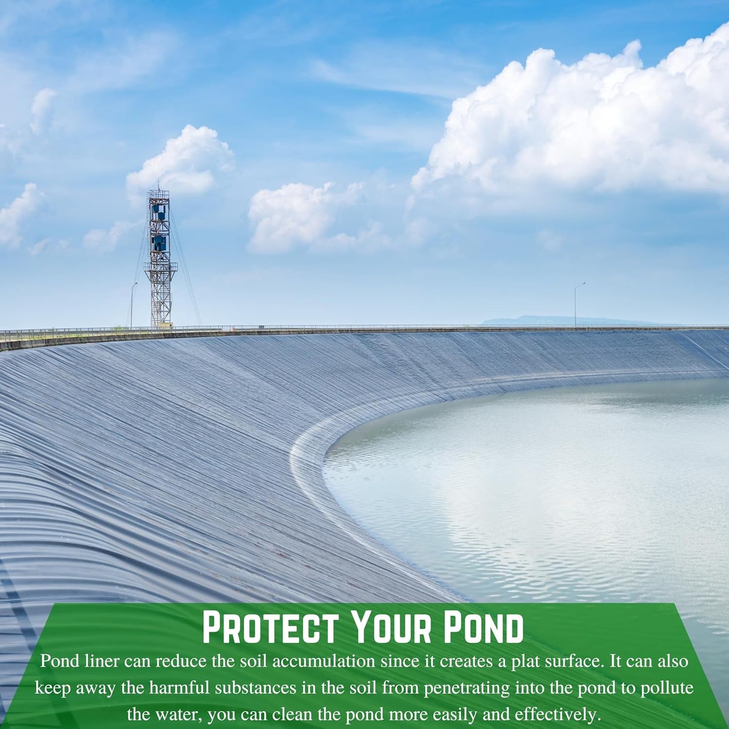 Farm Plastic Supply - 12 Mil String Reinforced Black/White Pond Liner - 12 Mil Fish Pond HDPE Liner, Pond Liners for Outdoor Ponds, Koi Ponds, Garden Fountain, Containment Liner (6' x 30')