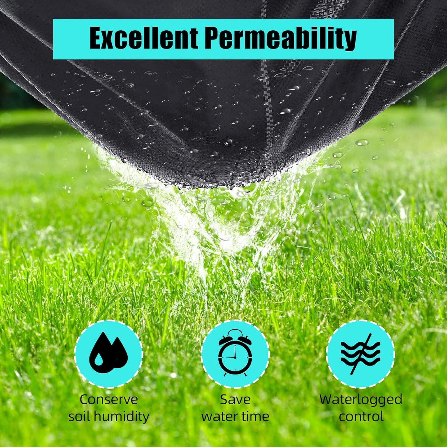 6.5ft x 330ft & 3.2oz Premium Garden Weed Barrier Landscape Fabric, Durable & Heavy-Duty Weed Block Gardening Mat, Easy Setup & Superior Weed Control, Eco-Friendly & Convenient Design