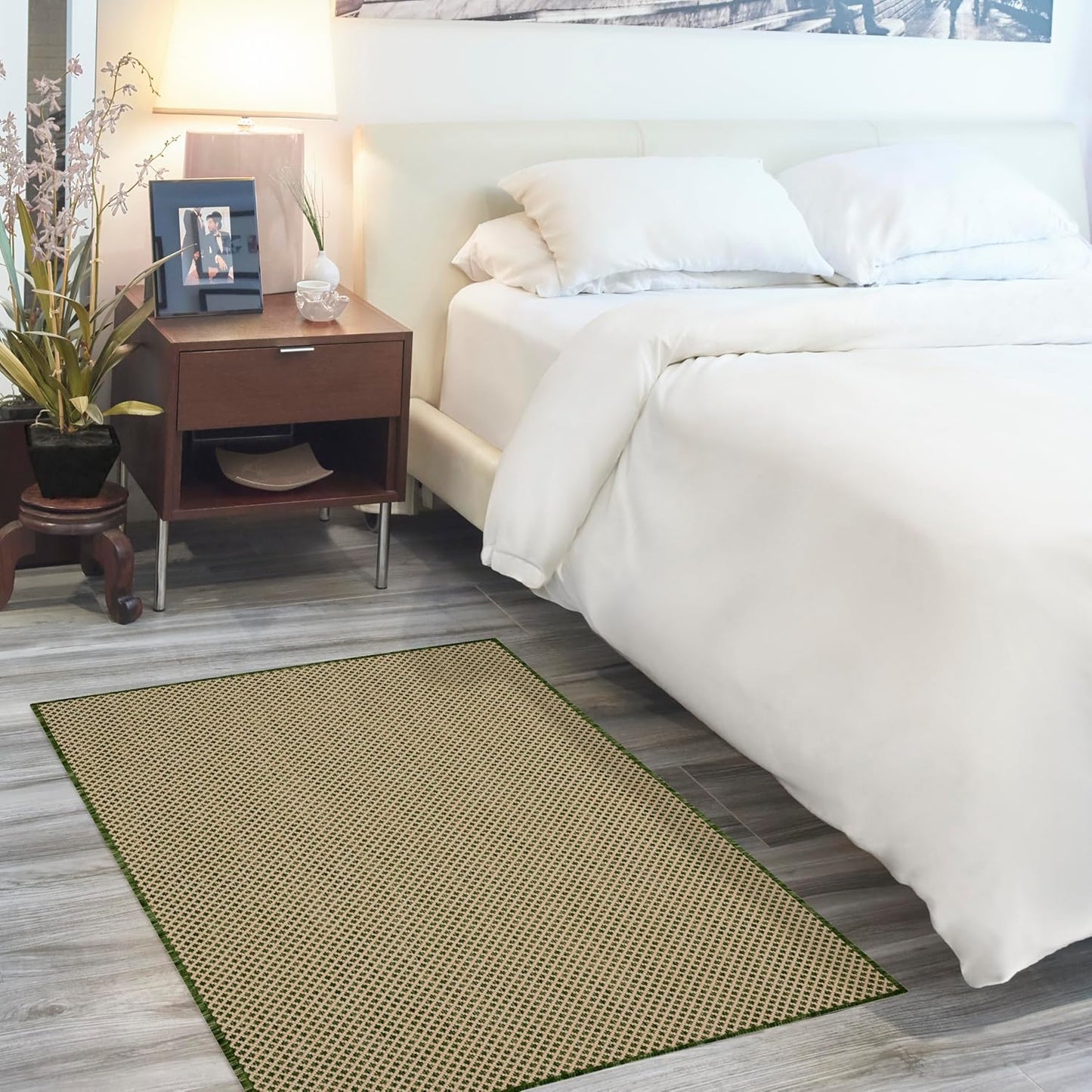 Nourison Home Courtyard 2' x 3' Green Fabric Area Rug