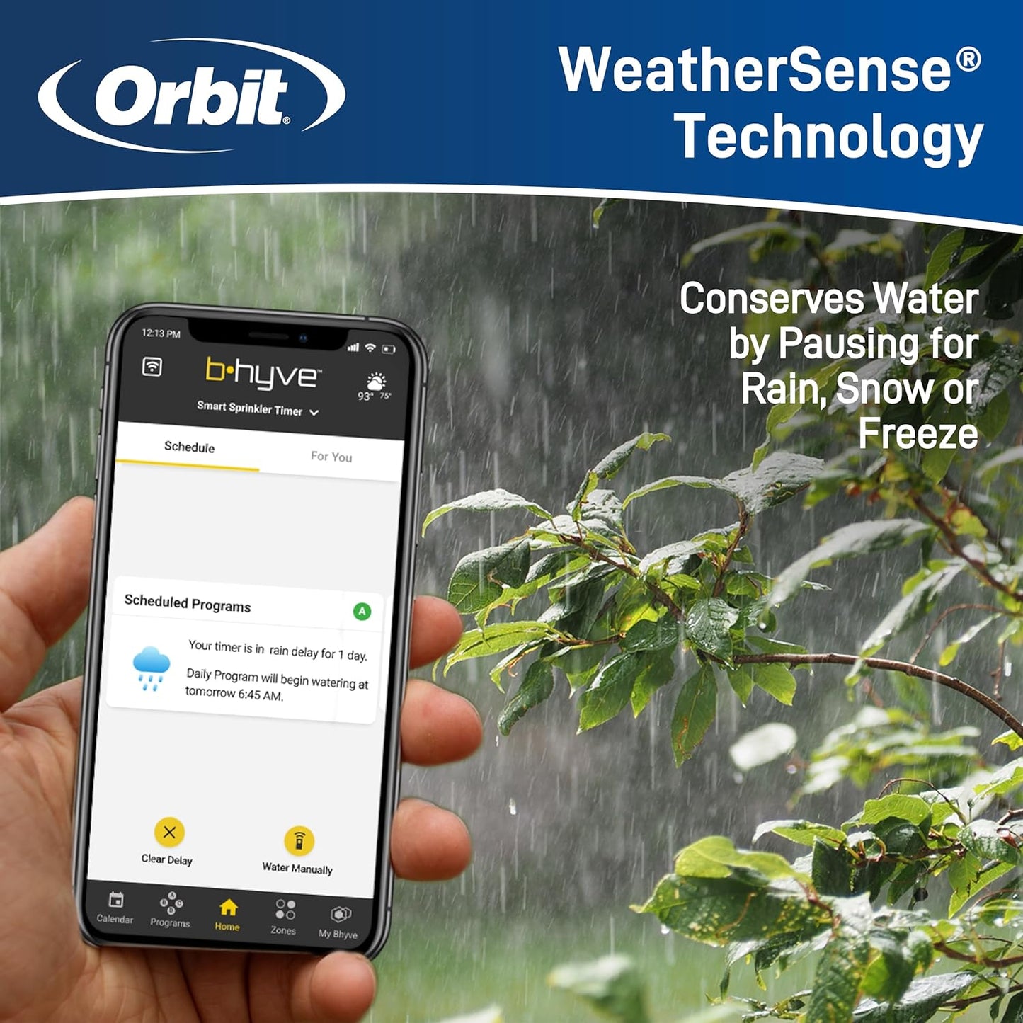 Orbit 57946 B-hyve 6-Zone Smart Indoor/Outdoor Sprinkler Controller