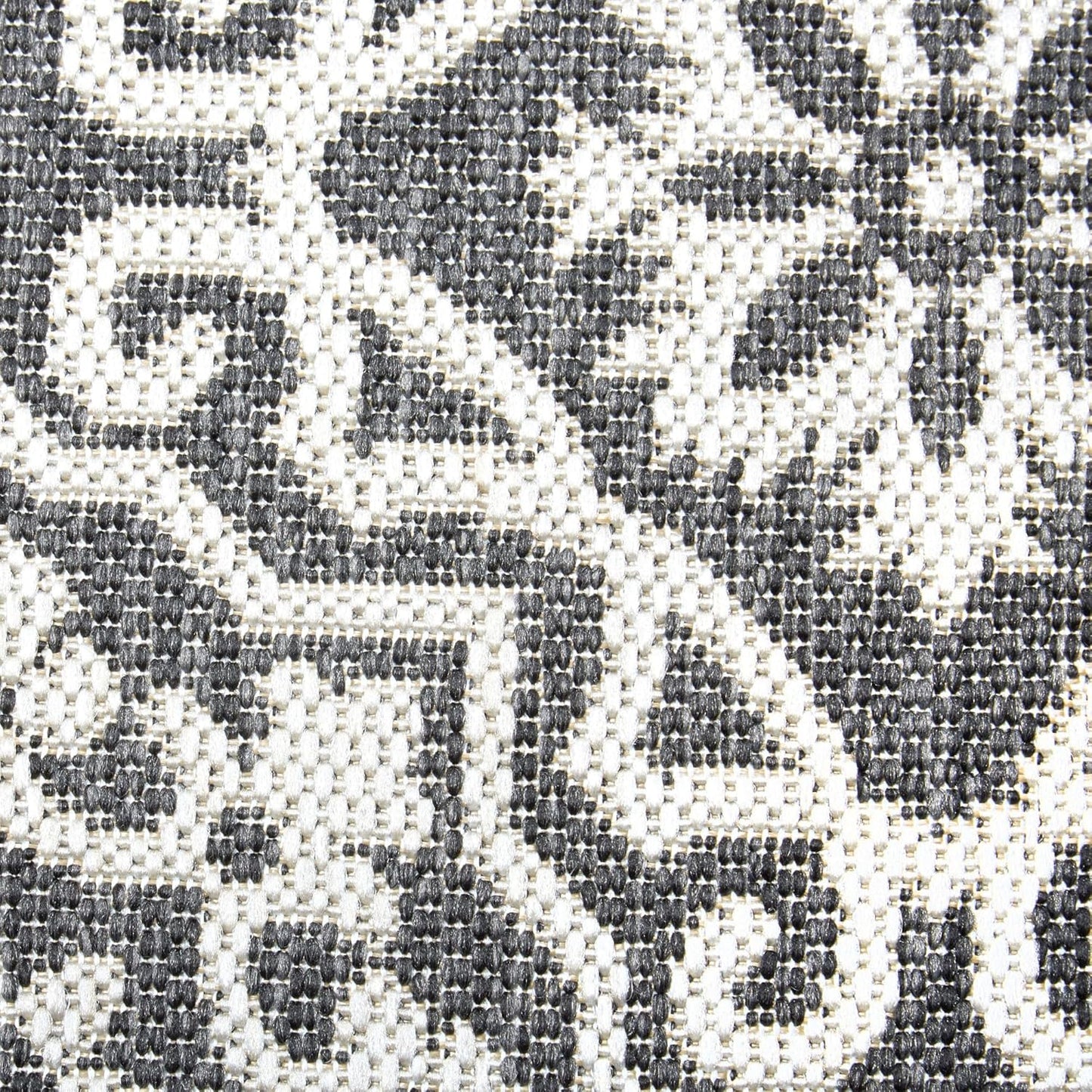 Nicole Miller New York Patio Country Julia Transitional Geometric Indoor/Outdoor Area Rug, Black/Grey, 7'9"x10'2"