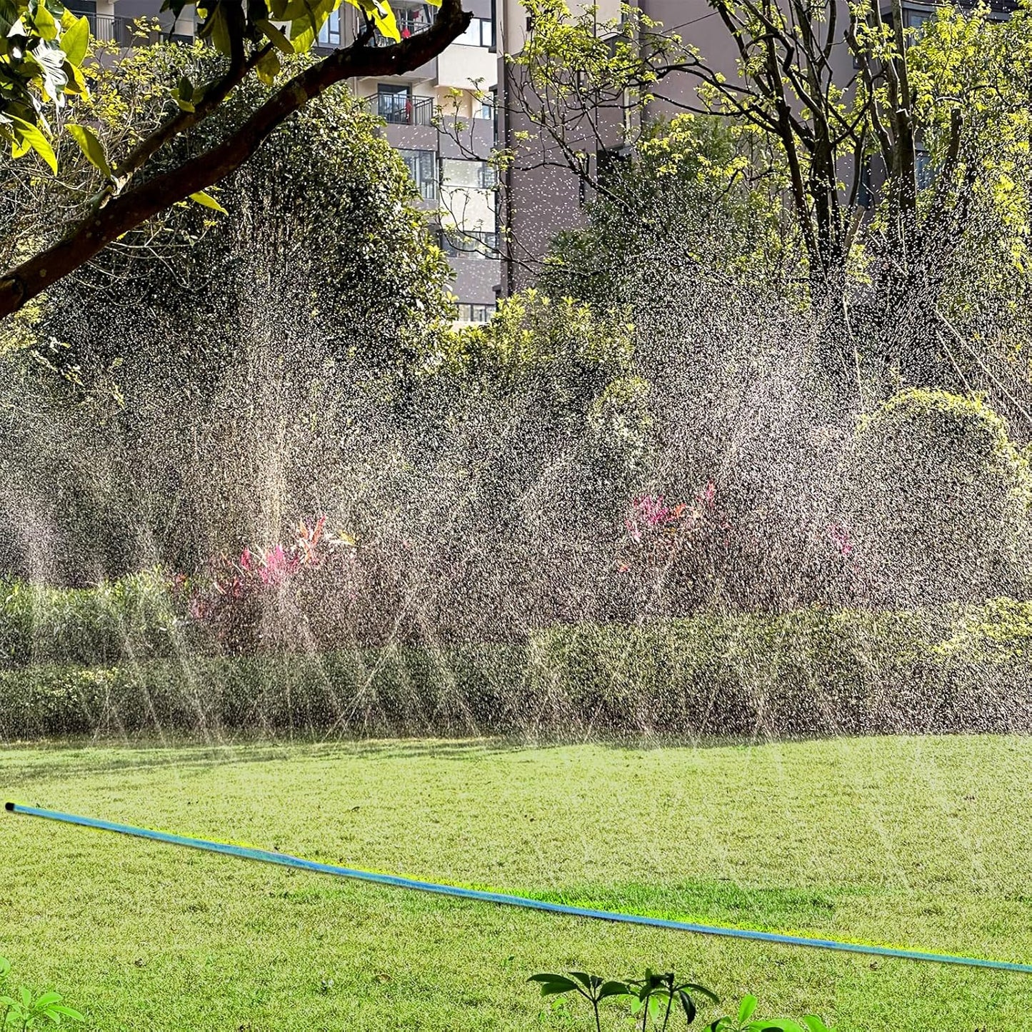 Sprinkler Hose 25FT, Heavy Duty Watering Hoses, Efficient Irrigation Tubing for Garden Lawn Sprinklers System with 20 Pack Staples
