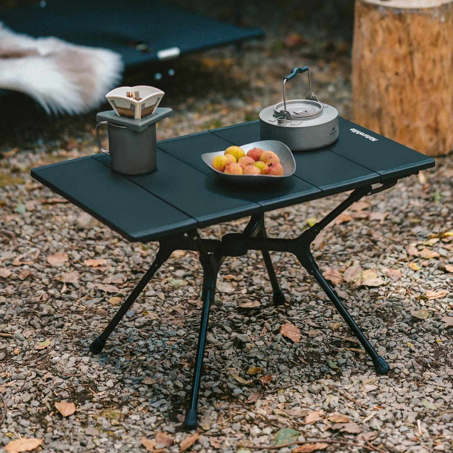 Naturehike YL01 Portable Camping Table, Lightweight Folding Backpacking Table for Camping, Hiking, Tailgating, Picnics, Beach, Travel