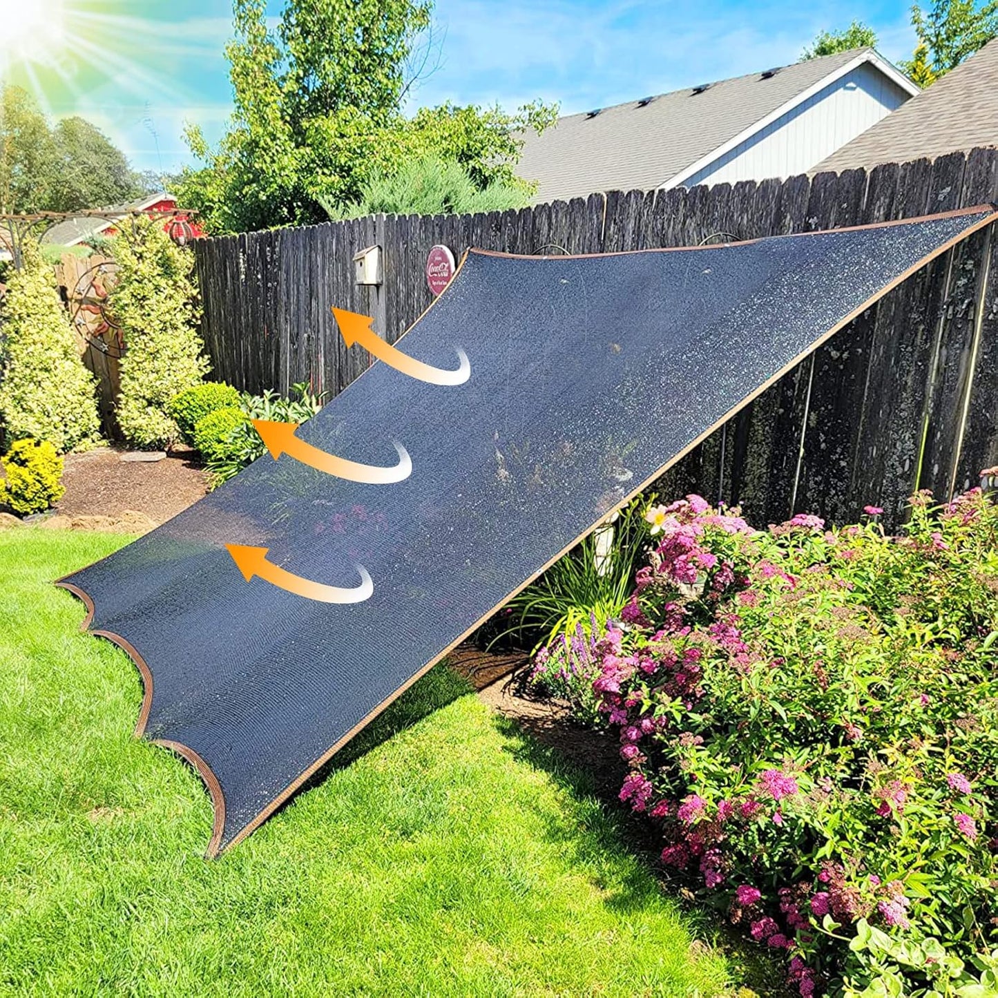 Shade Cloth - for Plants Greenhouse, 70% Sunblock Shade Sails -for Outdoor Garden Pergola Patio Lawn Kennel Chicken Coop Easier to Hang Plant Shade Net Cover