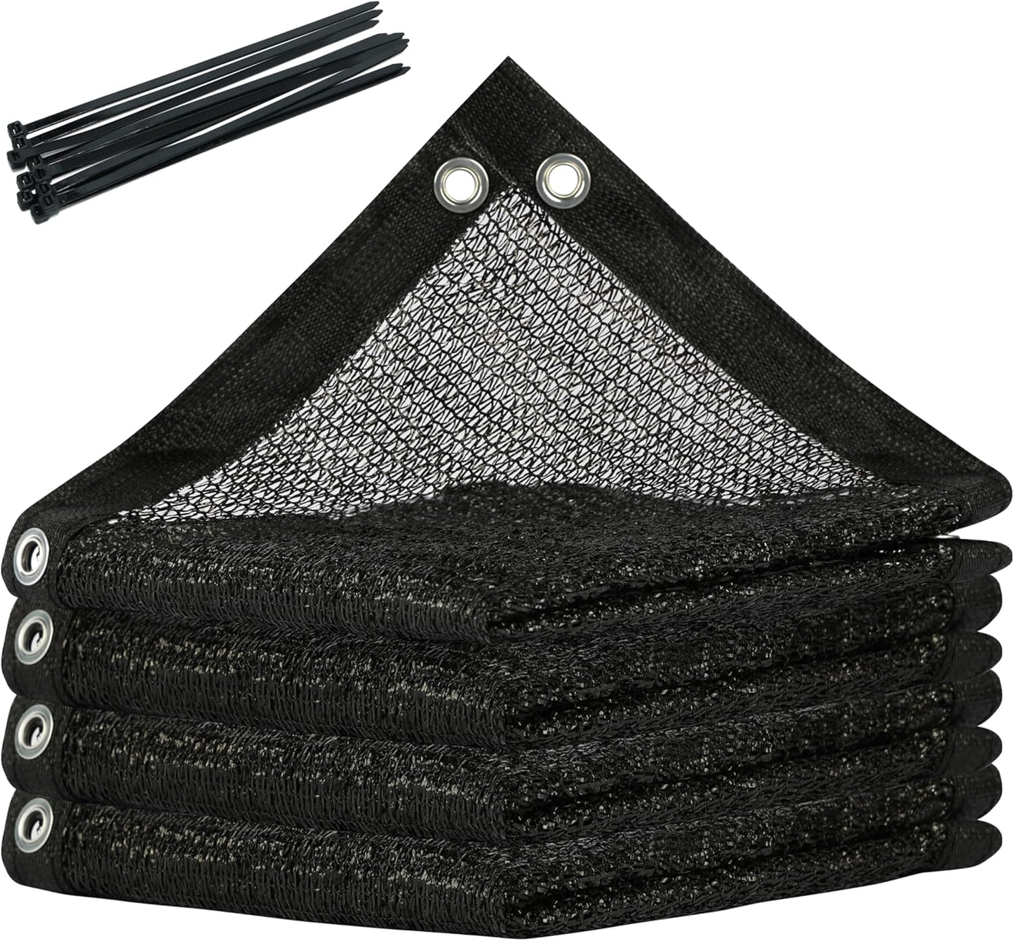 ShadeMart 50% Shade Cloth for Patio, Black 8FT x 12FT Shade Cover with Upgrade Grommets and Zip Ties, Mesh Sunblock for Plant, Vegetables, Chicken, Dog, Greenhouse, Pergola (We Make Custom Size)