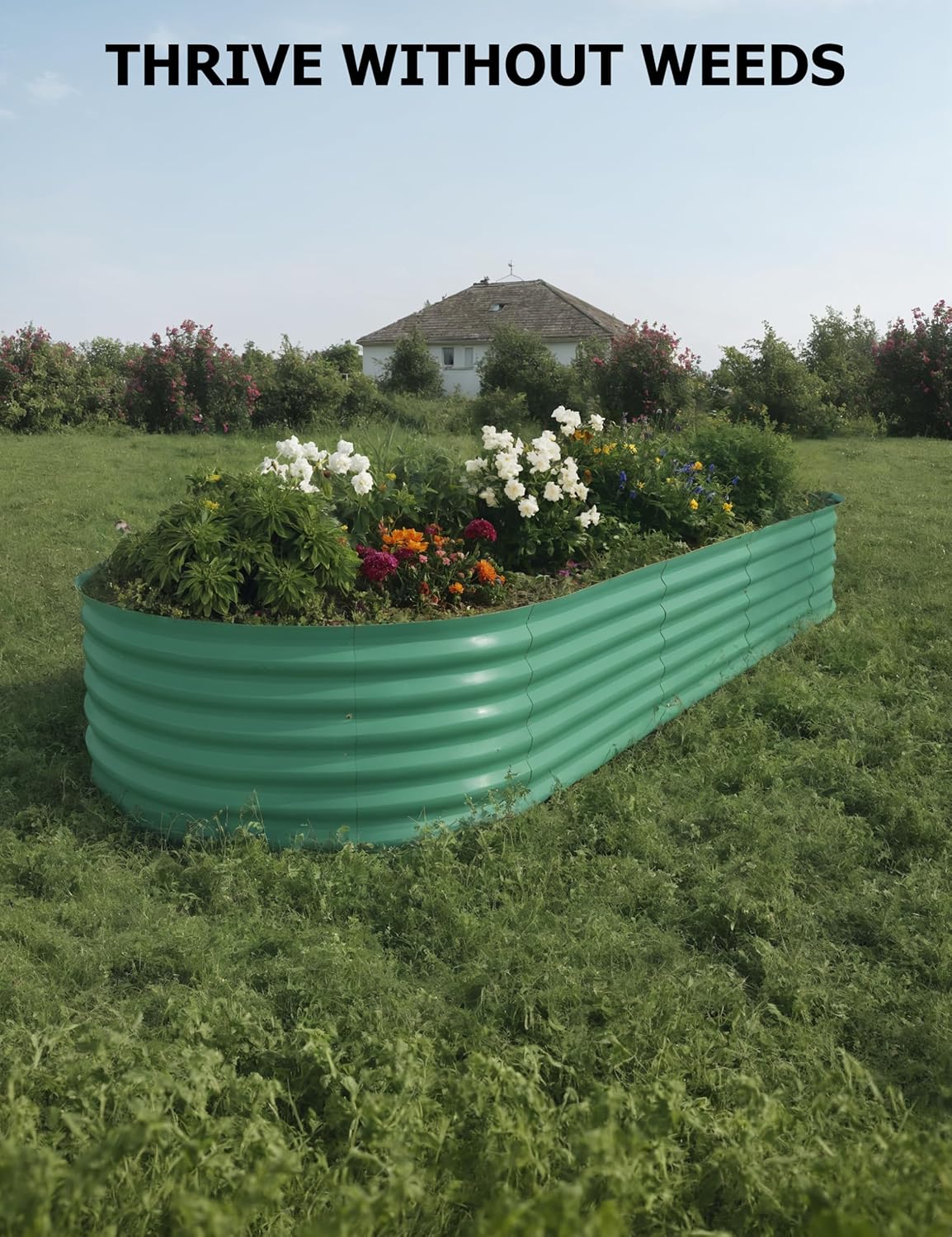 2 Pcs Raised Garden Beds Outdoor 10x4x1.5 ft - Galvanized Steel Planter Box for Vegetables, Flowers, Rust-Resistant Garden Box, Easy Assembly Raised Beds, Durable Planters for Outdoor Plants, Green