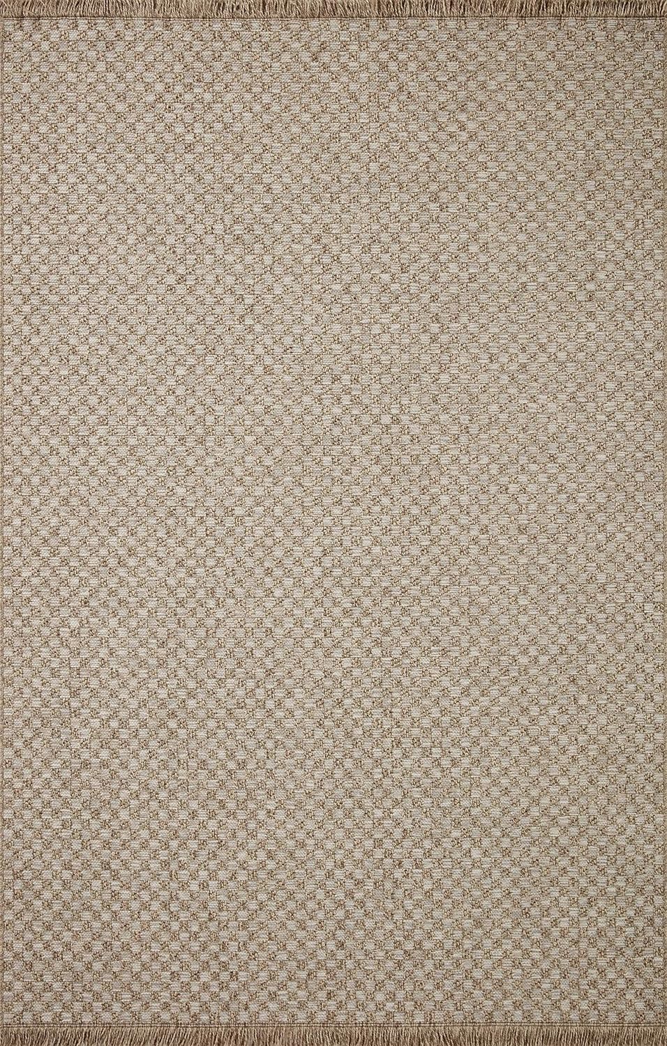 Loloi Dawn Collection Indoor/Outdoor DAW-02 Tan 7'-8" x 7'-8" Round Area Rug