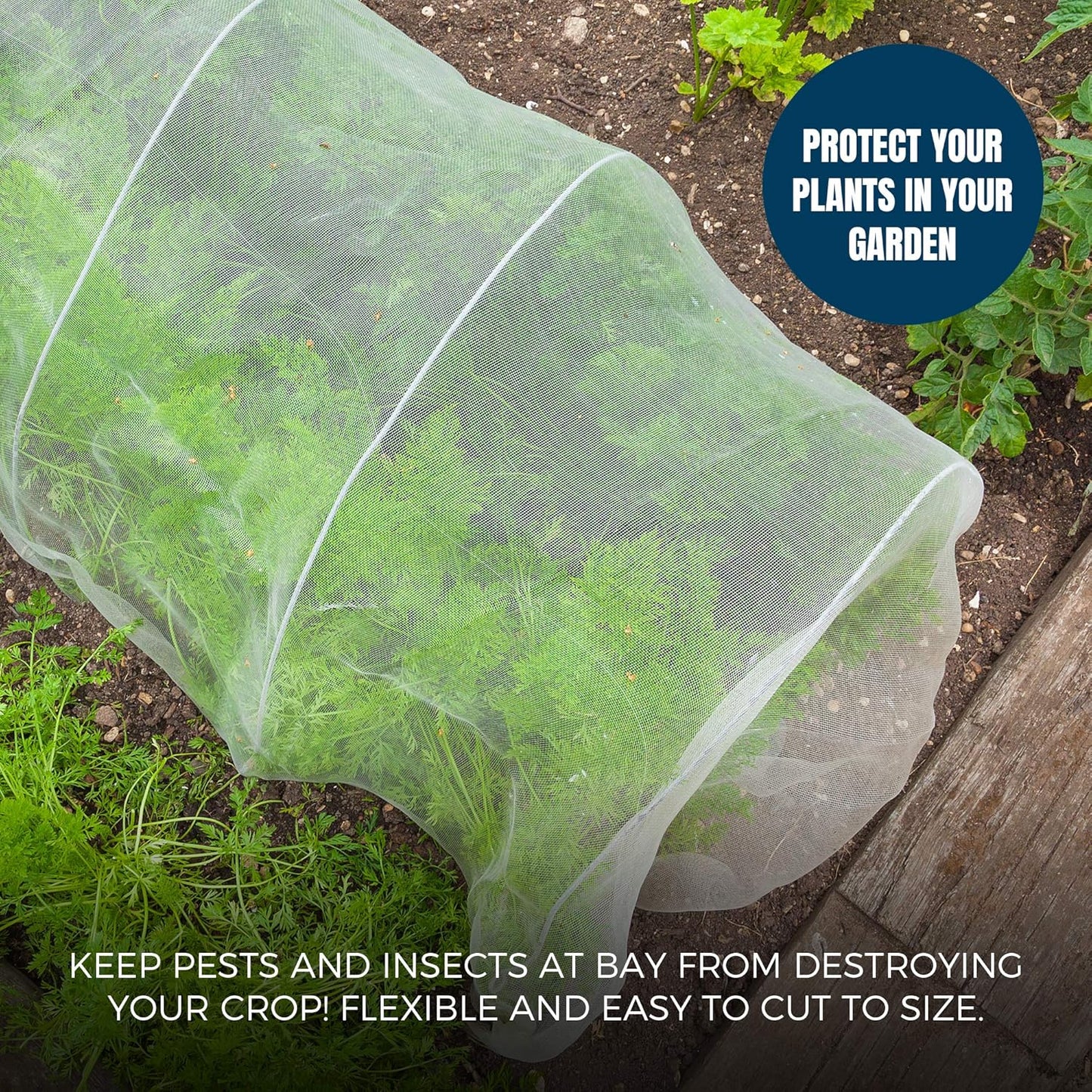 MEKKAPRO XL Garden Protection Netting, 10ft x 20ft Mesh, Insect & Bird Netting for Fruits, Vegetables & Plants